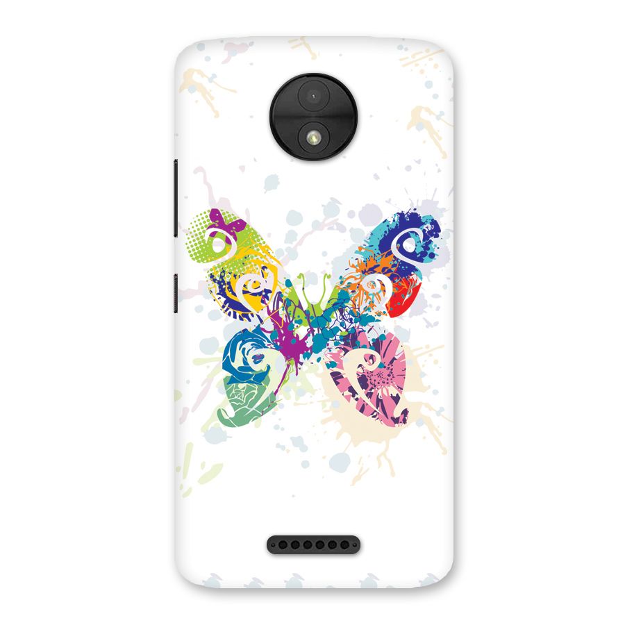 Abstract Butterfly Back Case for Moto C