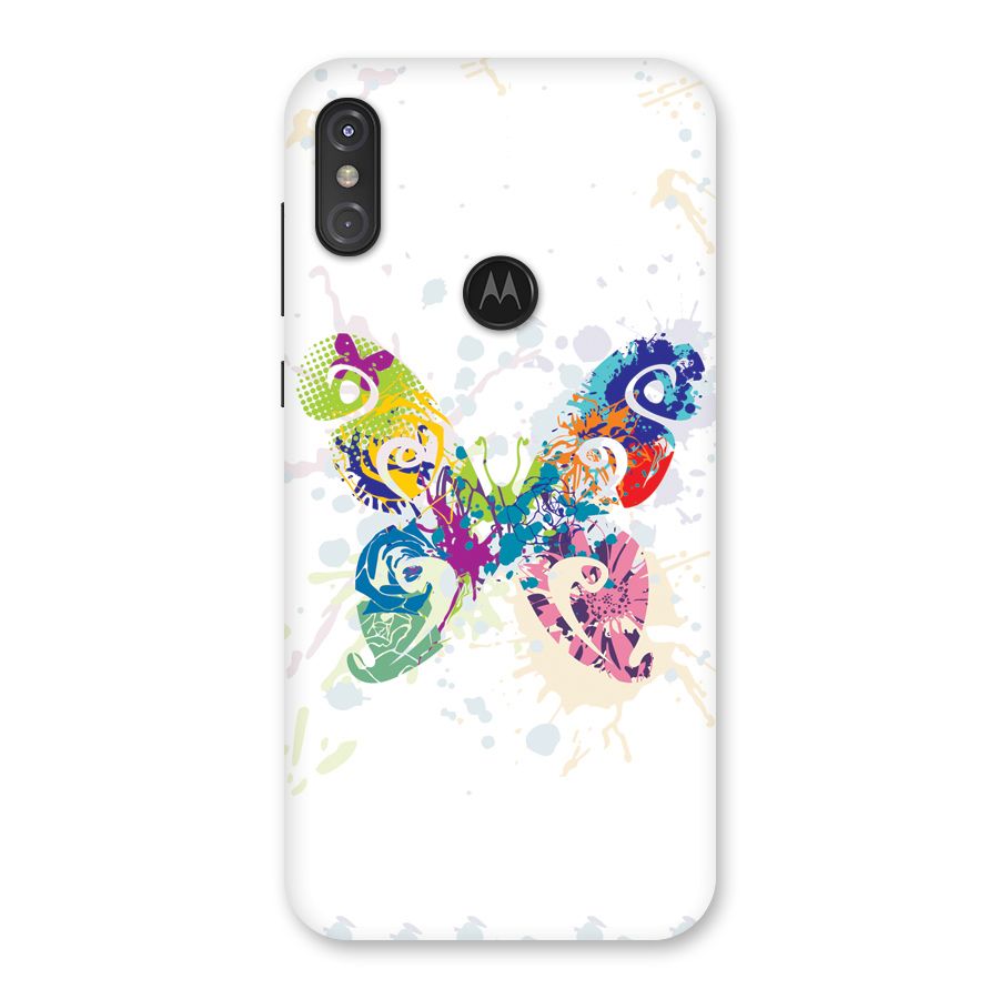 Abstract Butterfly Back Case for Motorola One Power