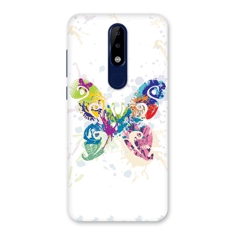 Abstract Butterfly Back Case for Nokia 5.1 Plus