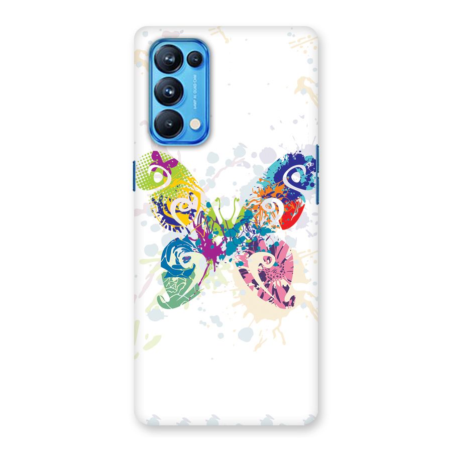 Abstract Butterfly Back Case for Oppo Reno5 Pro 5G