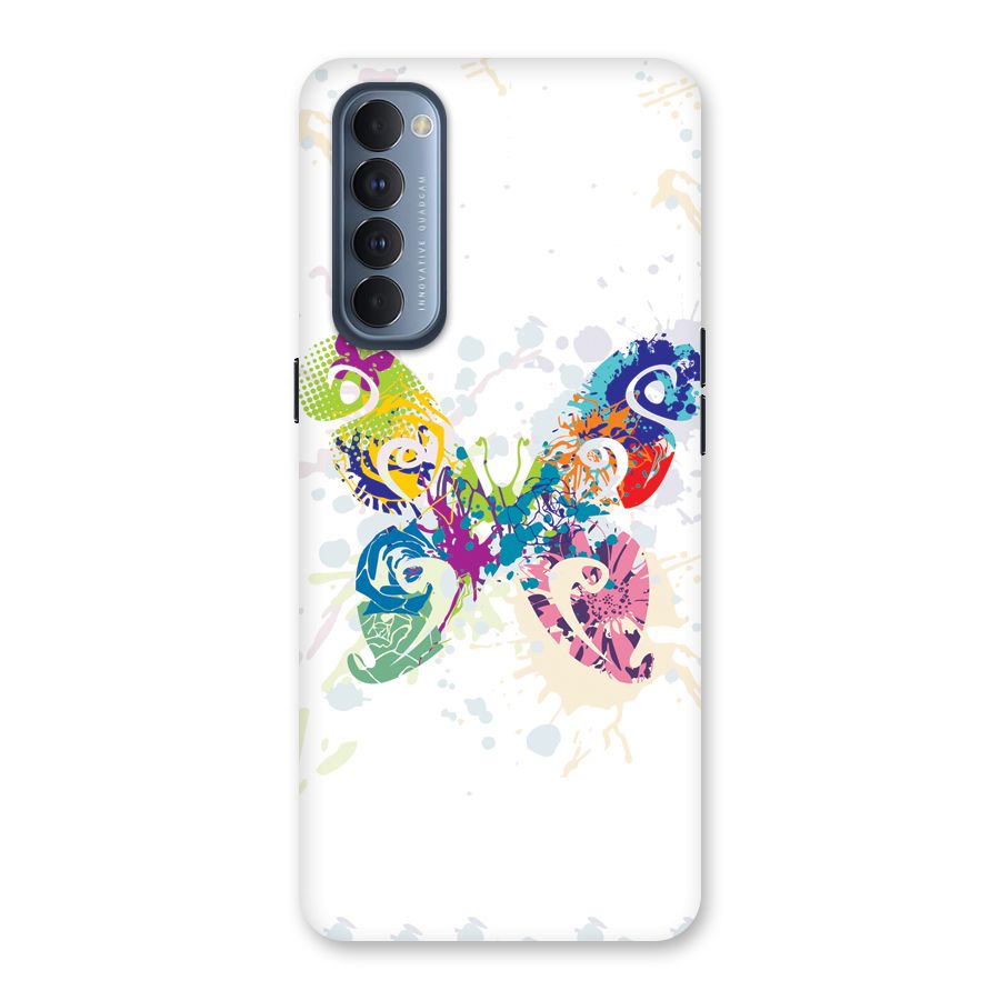 Abstract Butterfly Back Case for Reno4 Pro
