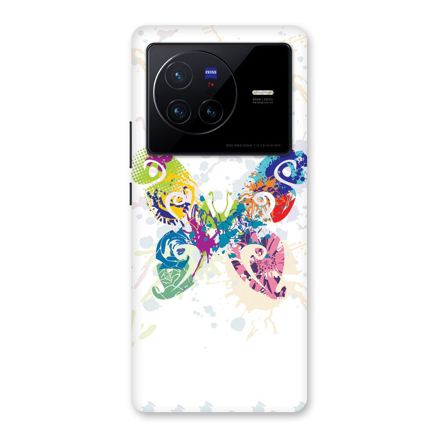 Abstract Butterfly Back Case for Vivo X80