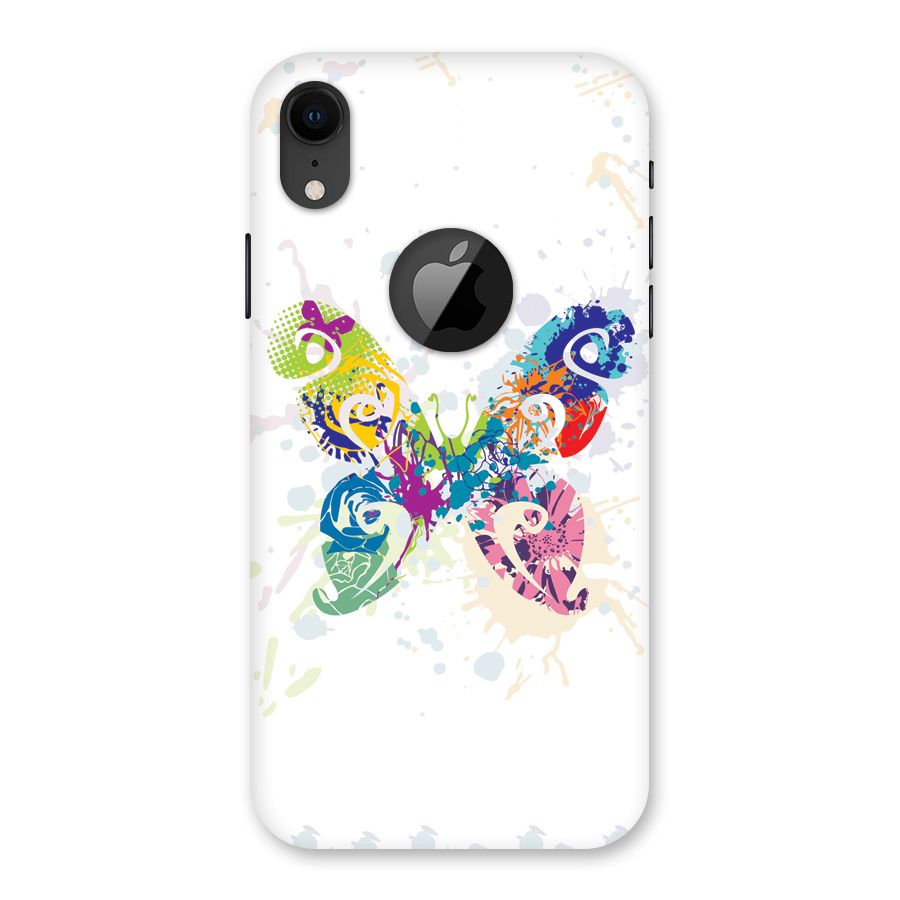 Abstract Butterfly Back Case for iPhone XR Logo Cut