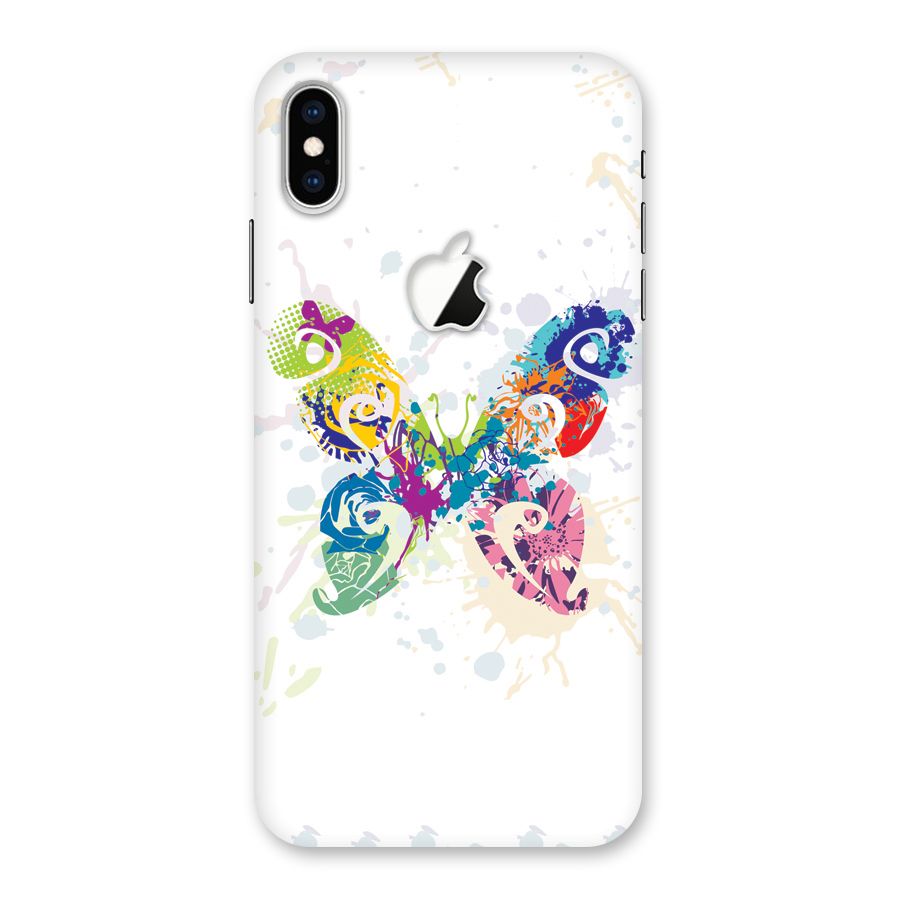 Abstract Butterfly Back Case for iPhone XS Max Apple Cut