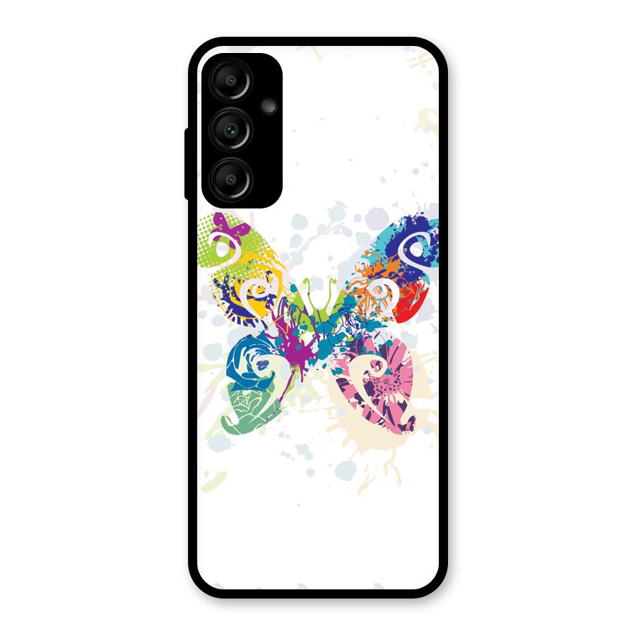 Abstract Butterfly Glass Back Case for Galaxy A14 5G