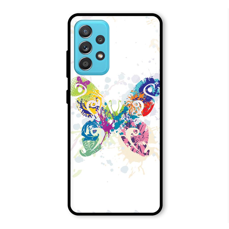 Abstract Butterfly Glass Back Case for Galaxy A52