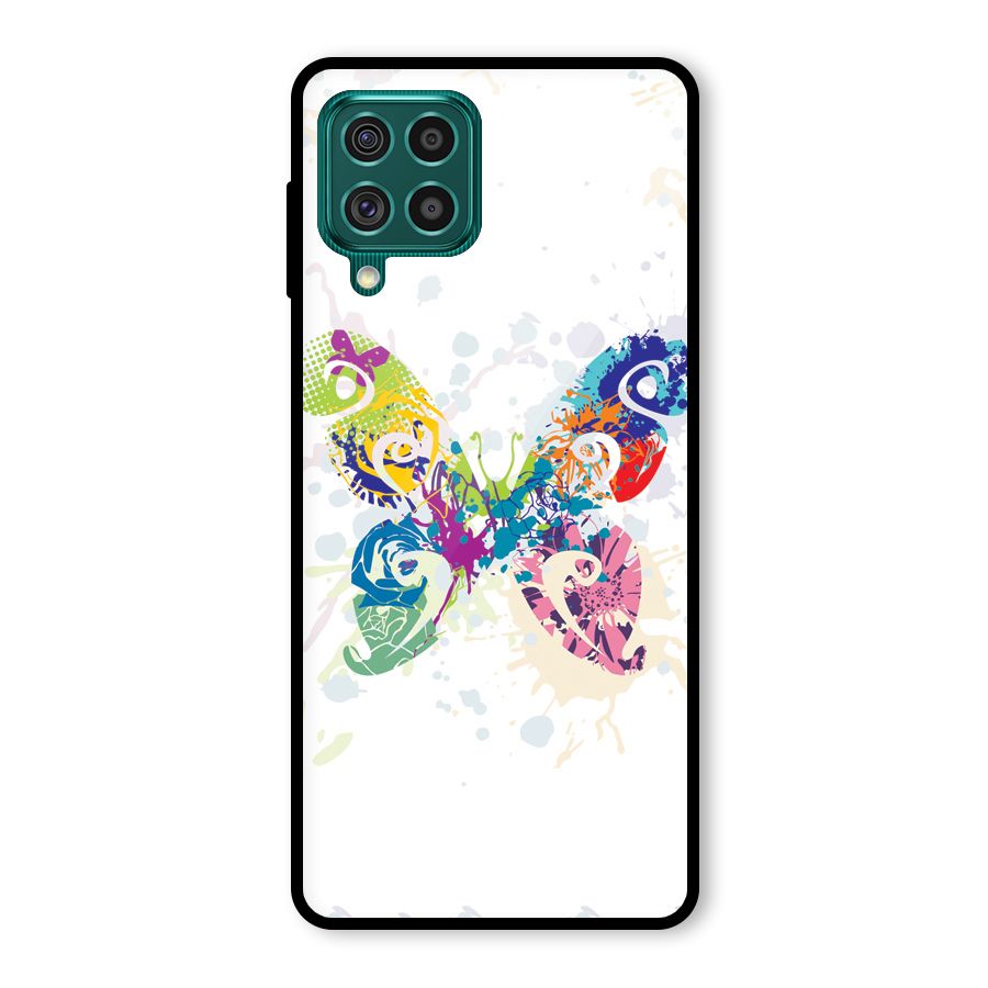 Abstract Butterfly Glass Back Case for Galaxy F62
