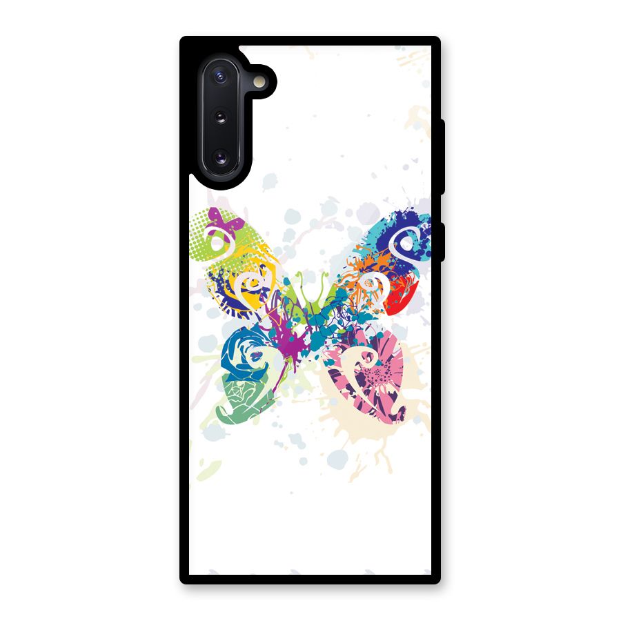 Abstract Butterfly Glass Back Case for Galaxy Note 10
