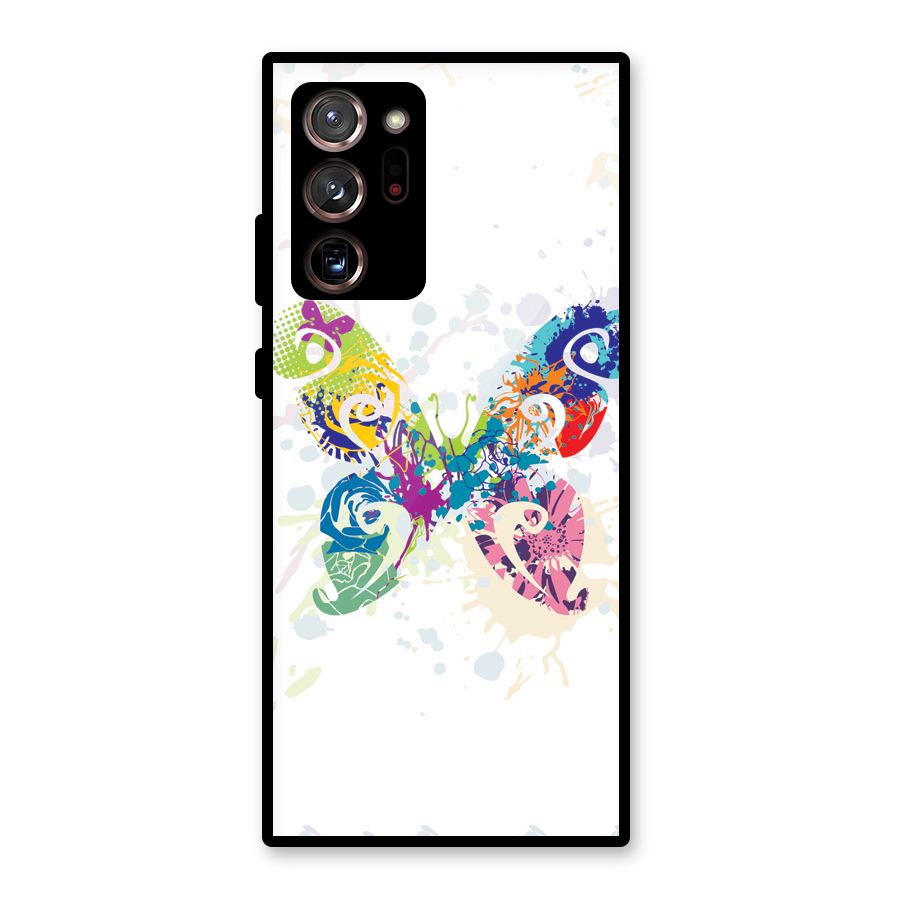 Abstract Butterfly Glass Back Case for Galaxy Note 20 Ultra