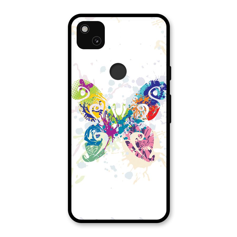 Abstract Butterfly Glass Back Case for Google Pixel 4a