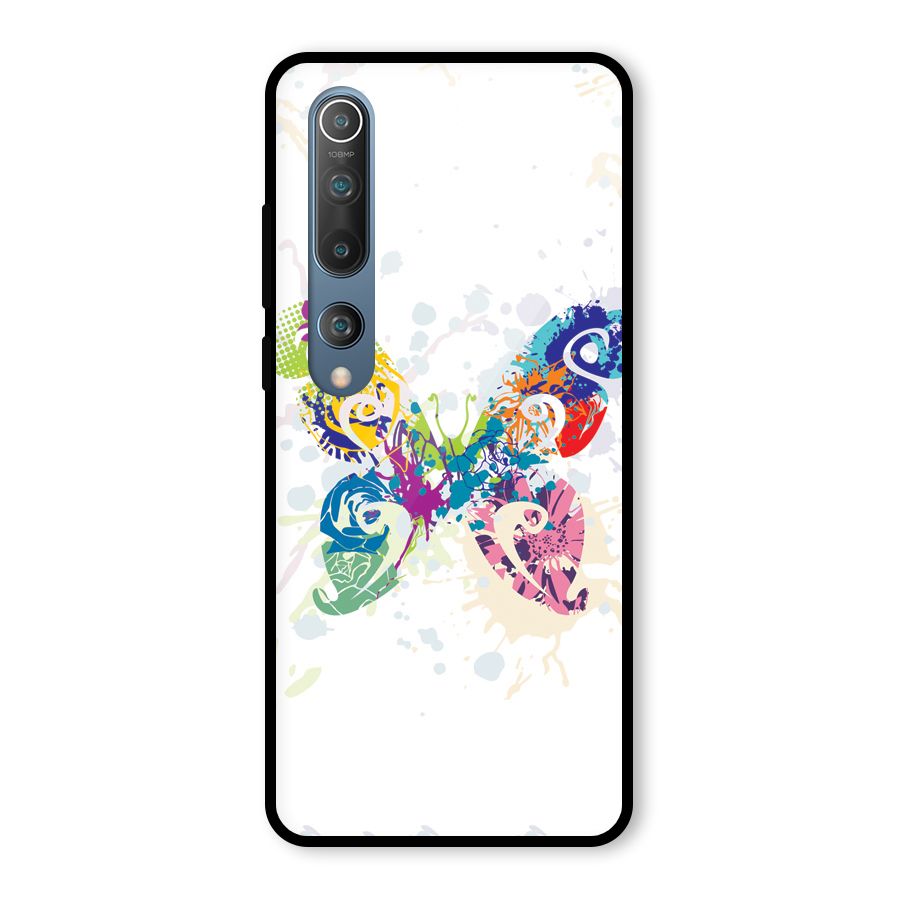 Abstract Butterfly Glass Back Case for Mi 10