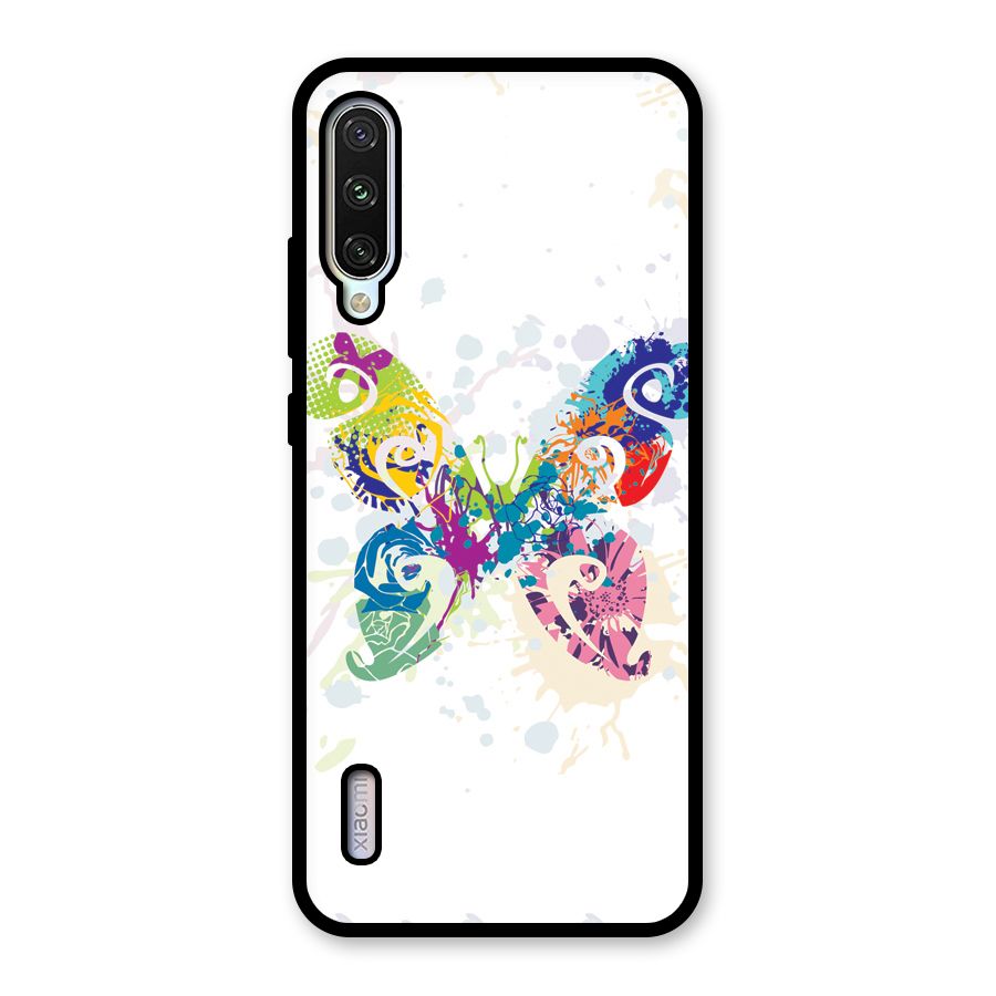 Abstract Butterfly Glass Back Case for Mi A3