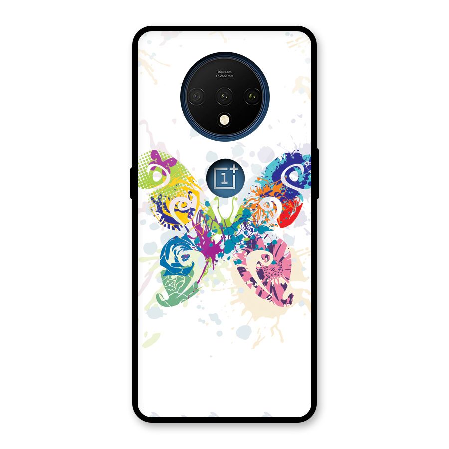 Abstract Butterfly Glass Back Case for OnePlus 7T