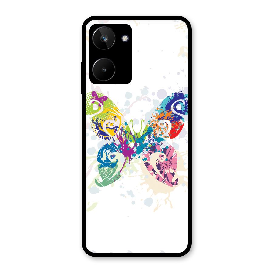 Abstract Butterfly Glass Back Case for Realme 10