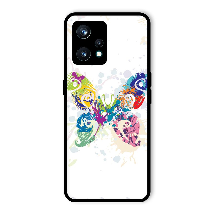 Abstract Butterfly Glass Back Case for Realme 9 Pro Plus 5G