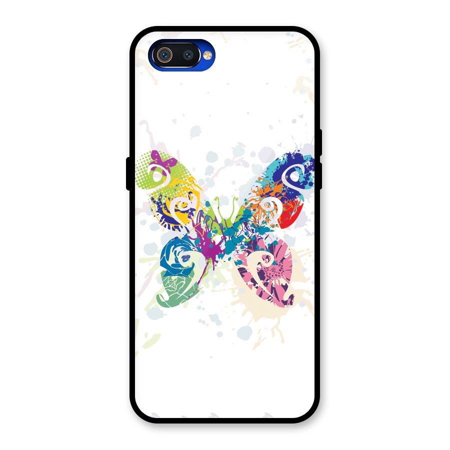 Abstract Butterfly Glass Back Case for Realme C2