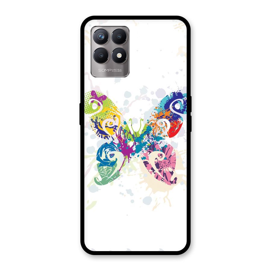 Abstract Butterfly Glass Back Case for Realme Narzo 50