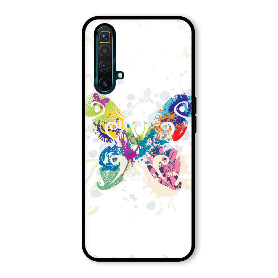 Abstract Butterfly Glass Back Case for Realme X3