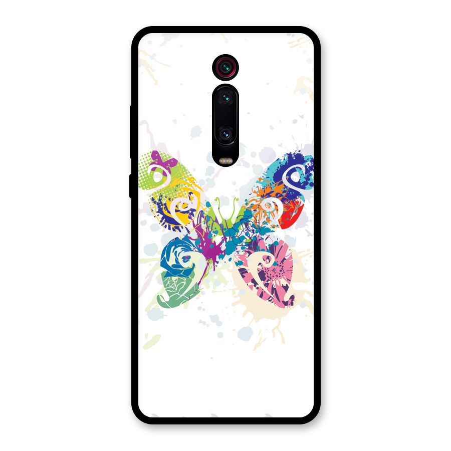 Abstract Butterfly Glass Back Case for Redmi K20 Pro