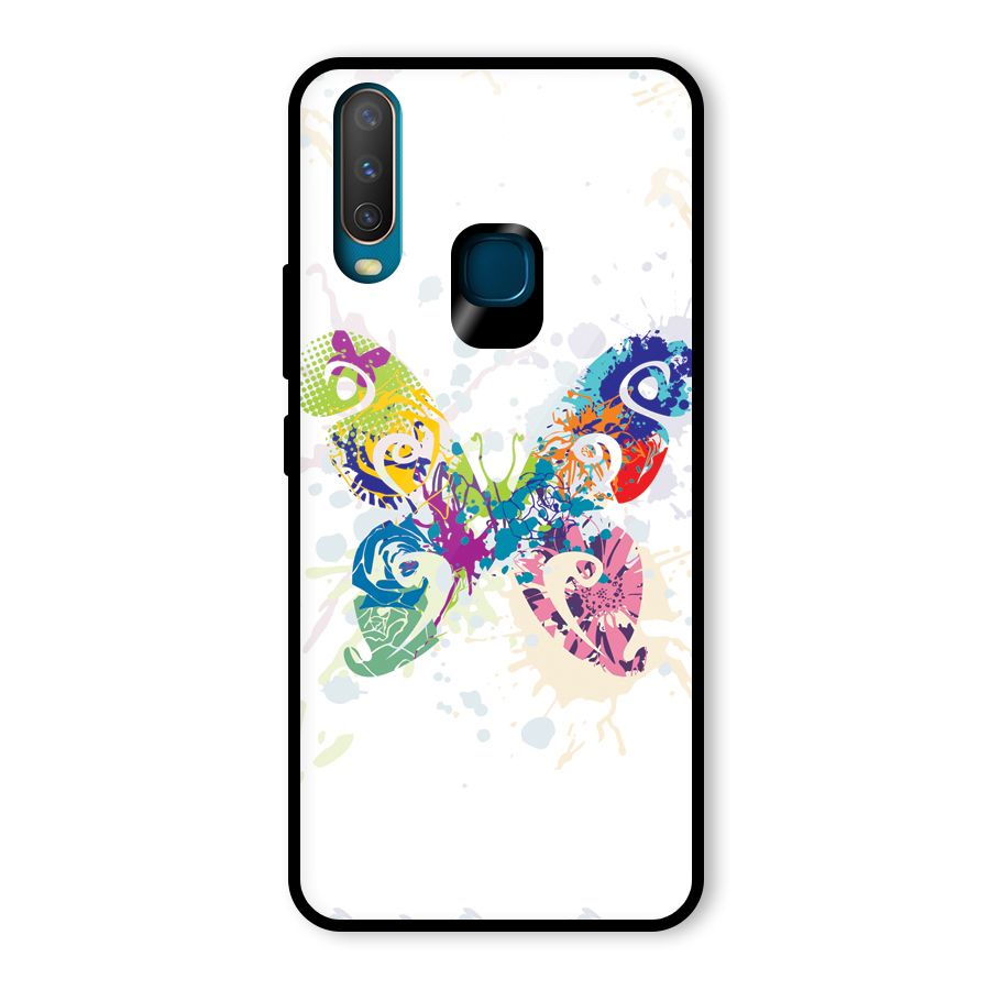 Abstract Butterfly Glass Back Case for Vivo U10