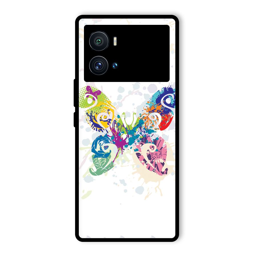 Abstract Butterfly Glass Back Case for Vivo iQOO 9 Pro