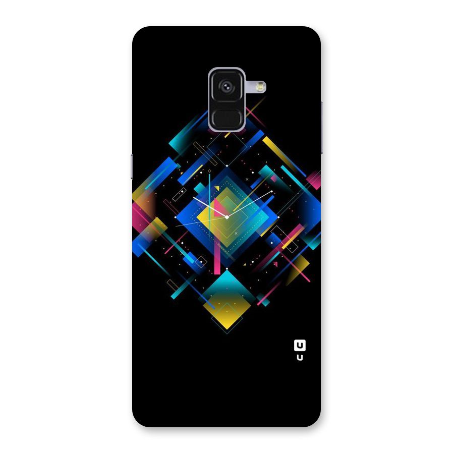 Abstract Clock Back Case for Galaxy A8 Plus