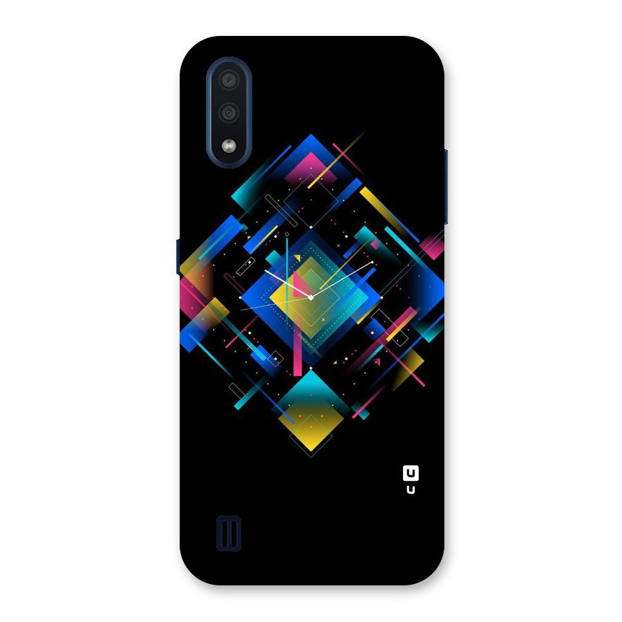 Abstract Clock Back Case for Galaxy M01