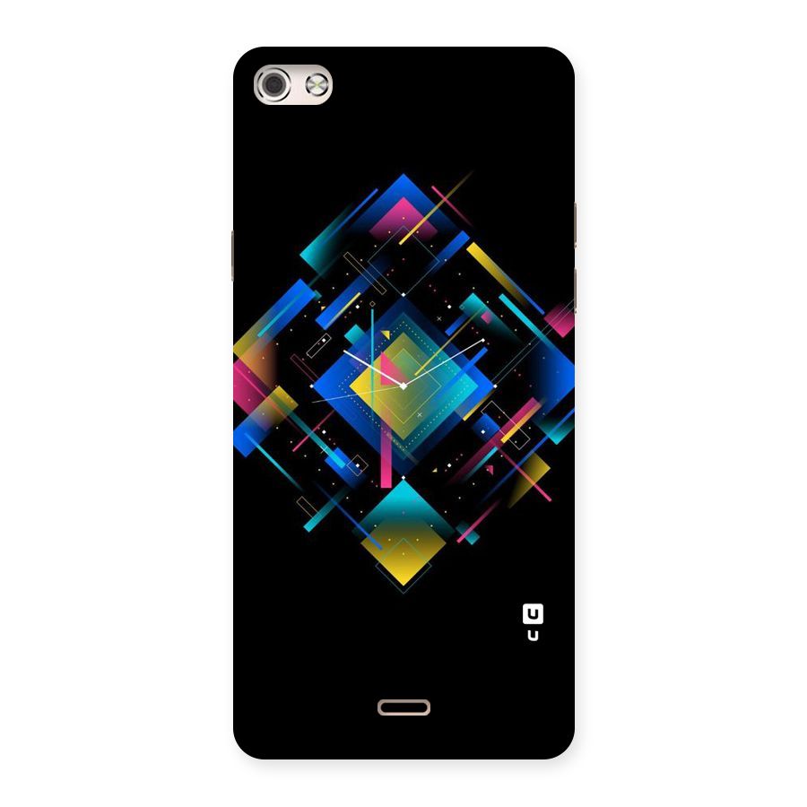 Abstract Clock Back Case for Micromax Canvas Silver 5