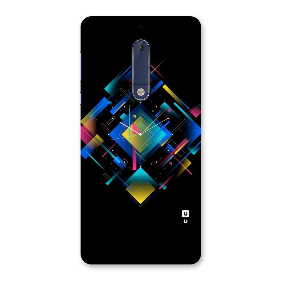 Abstract Clock Back Case for Nokia 5
