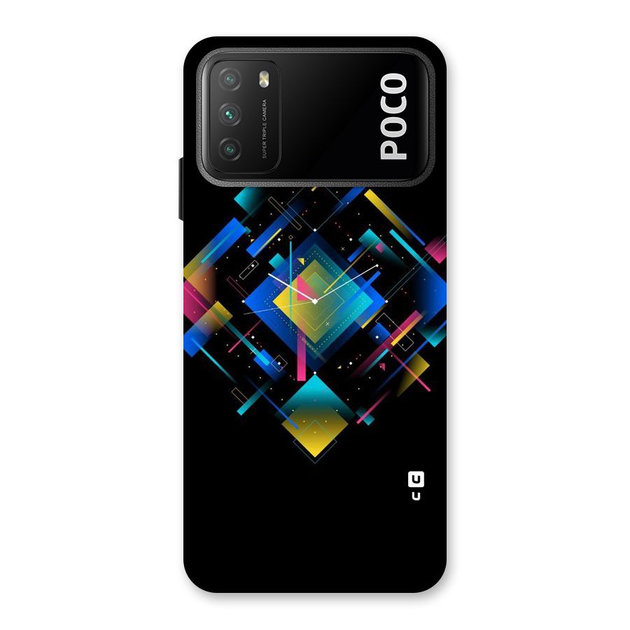 Abstract Clock Back Case for Poco M3