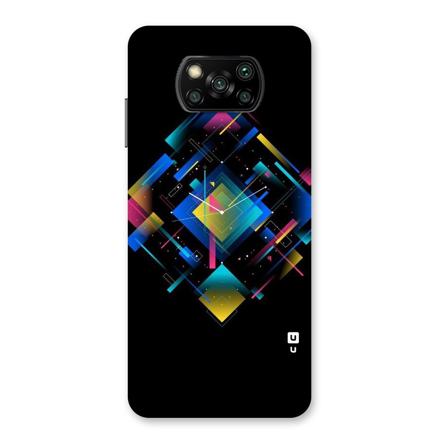 Abstract Clock Back Case for Poco X3