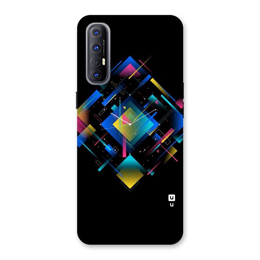 Abstract Clock Back Case for Reno3 Pro