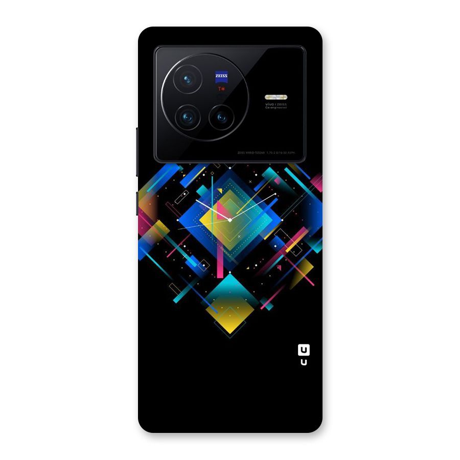 Abstract Clock Back Case for Vivo X80