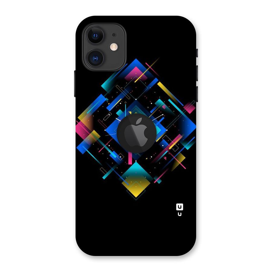 Abstract Clock Back Case for iPhone 11 Logo Cut