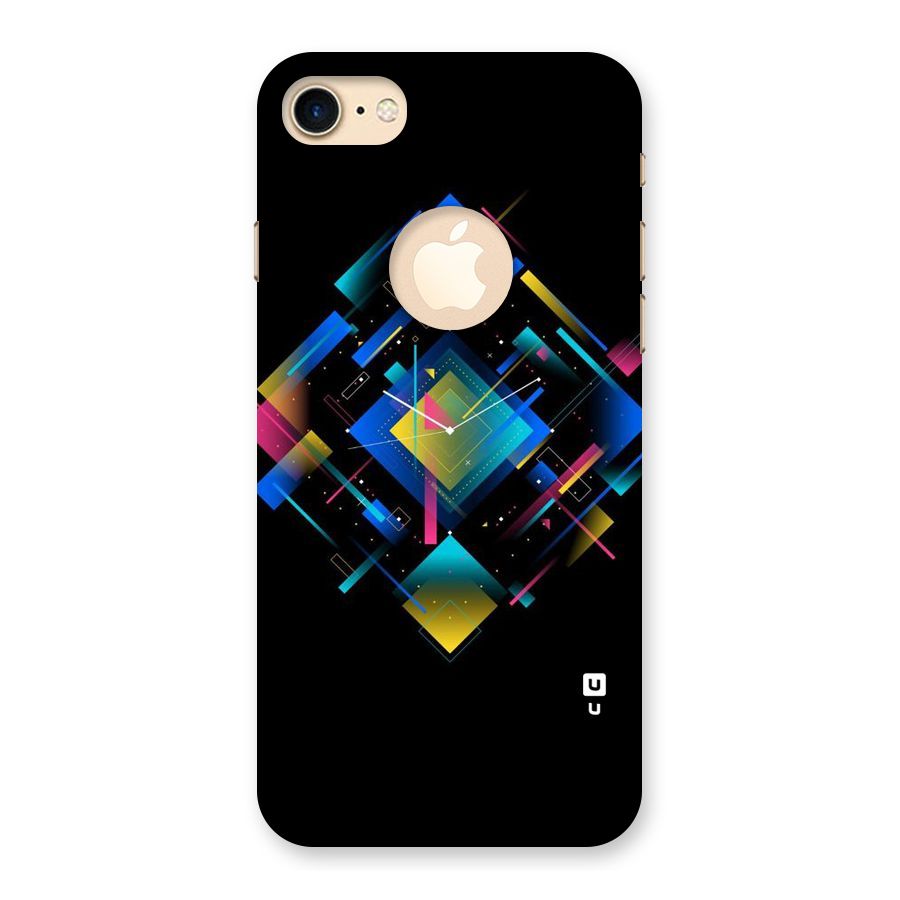 Abstract Clock Back Case for iPhone 7 Logo Cut
