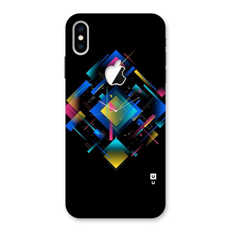Abstract Clock Back Case for iPhone XS Max Apple Cut