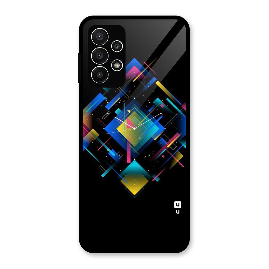 Abstract Clock Glass Back Case for Galaxy A23