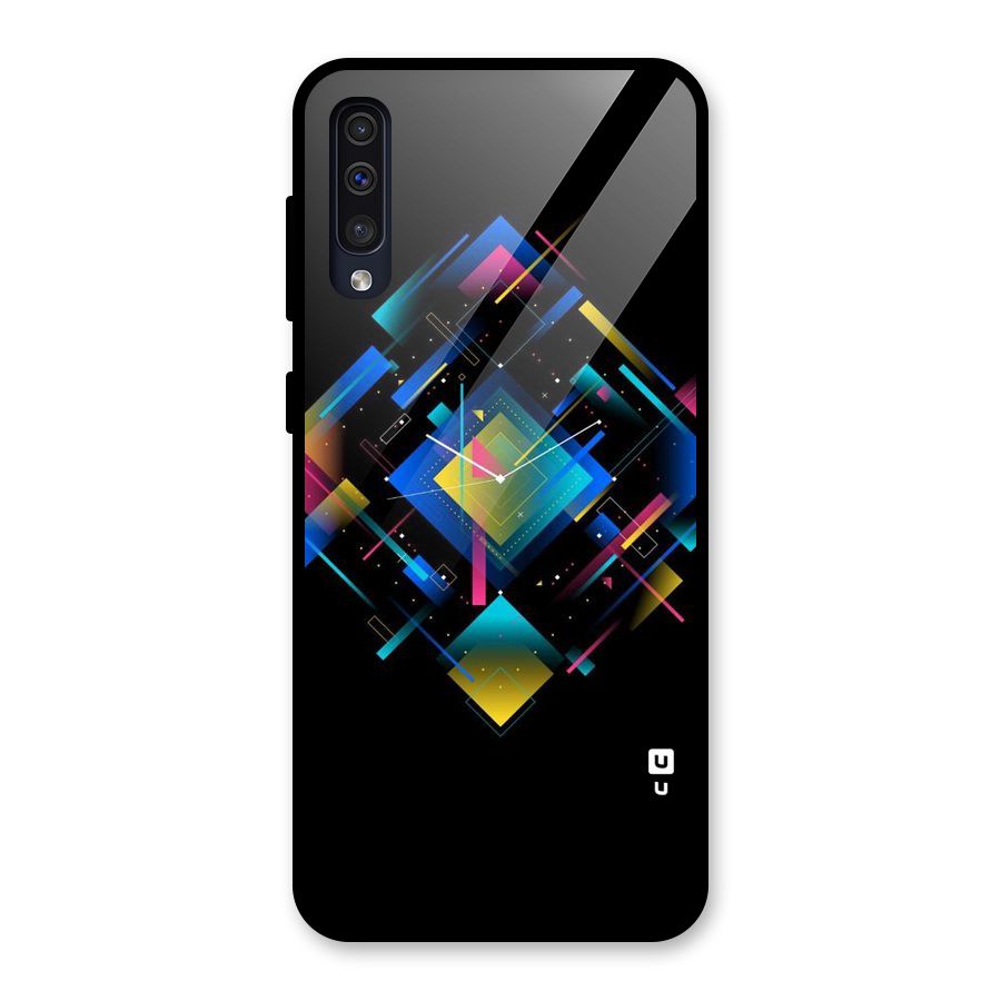 Abstract Clock Glass Back Case for Galaxy A50