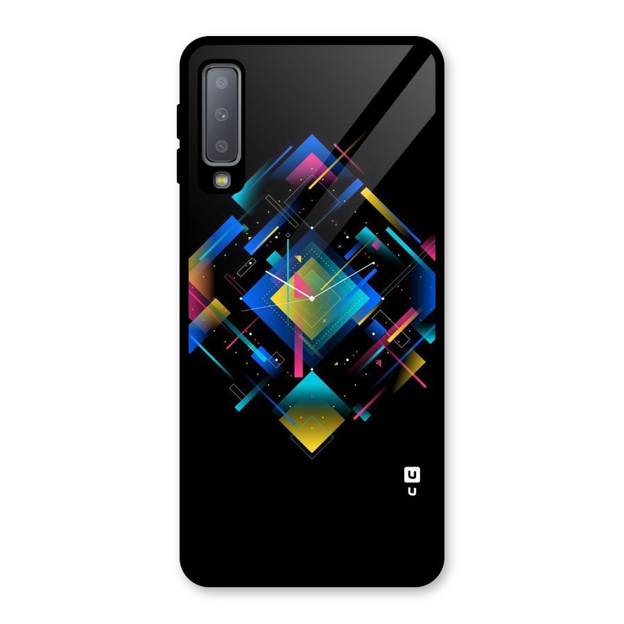 Abstract Clock Glass Back Case for Galaxy A7 (2018)