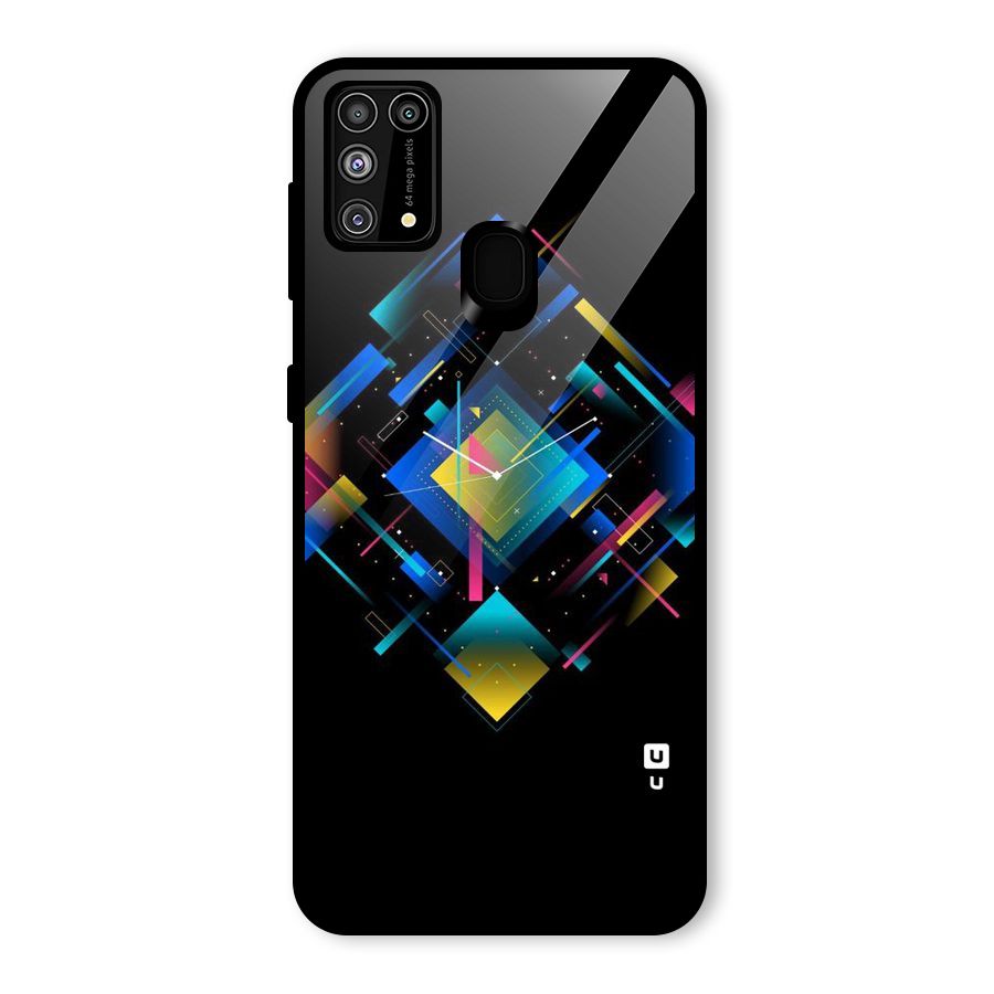 Abstract Clock Glass Back Case for Galaxy F41