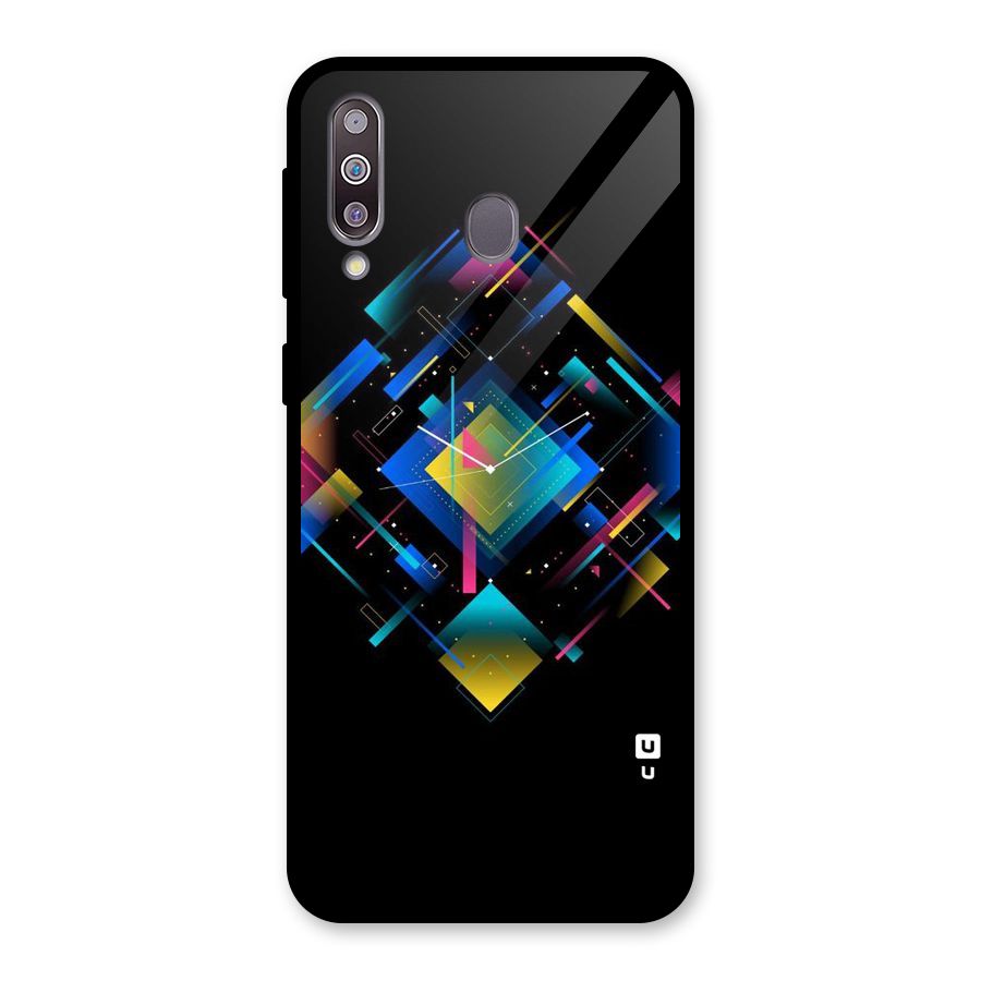 Abstract Clock Glass Back Case for Galaxy M30