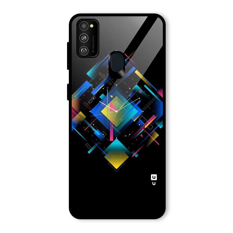 Abstract Clock Glass Back Case for Galaxy M30s