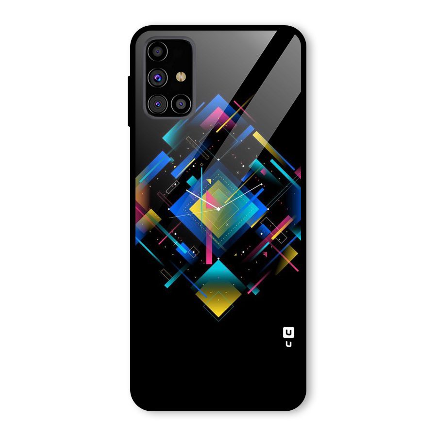Abstract Clock Glass Back Case for Galaxy M31s
