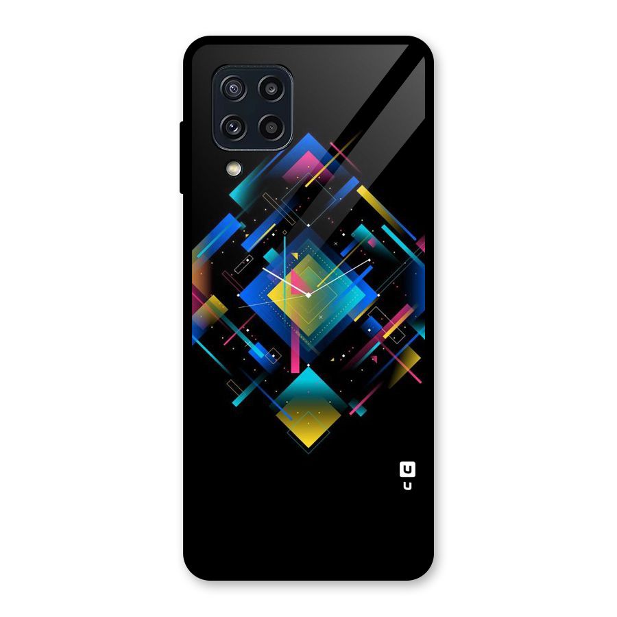 Abstract Clock Glass Back Case for Galaxy M32