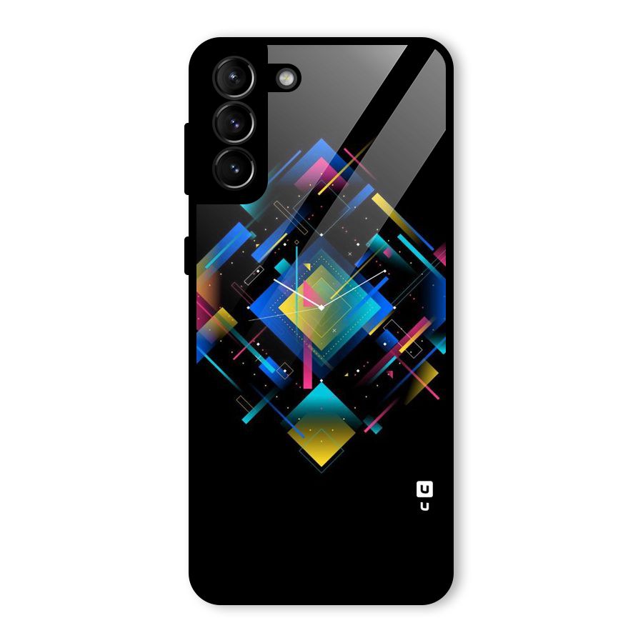 Abstract Clock Glass Back Case for Galaxy S21 Plus