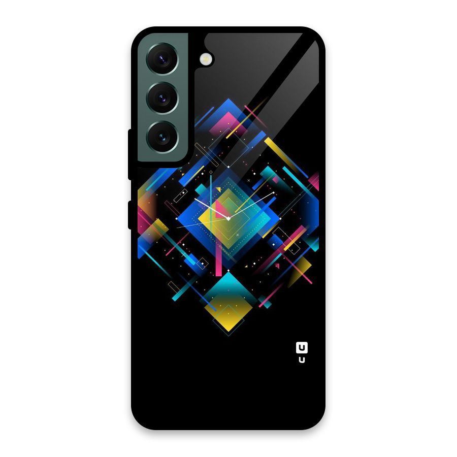 Abstract Clock Glass Back Case for Galaxy S22 5G
