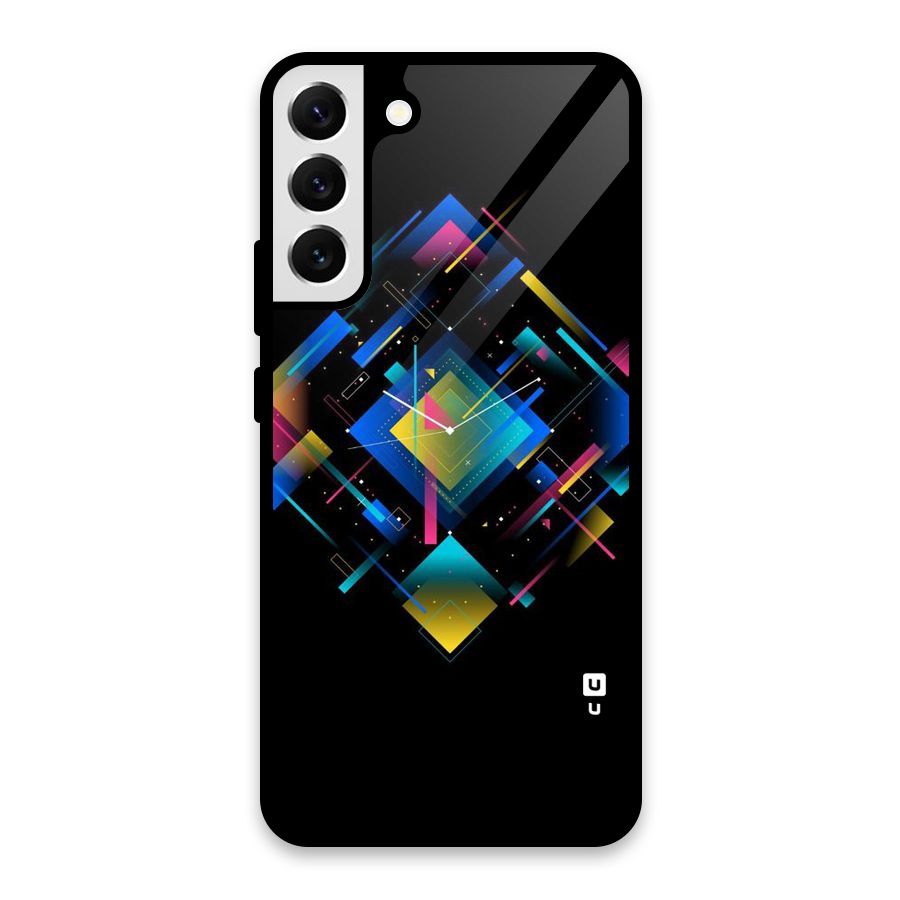 Abstract Clock Glass Back Case for Galaxy S22 Plus 5G