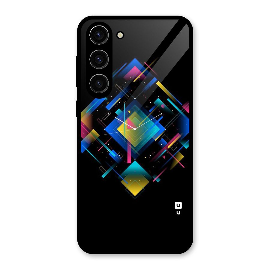 Abstract Clock Glass Back Case for Galaxy S23 Plus