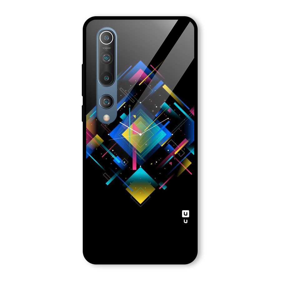 Abstract Clock Glass Back Case for Mi 10