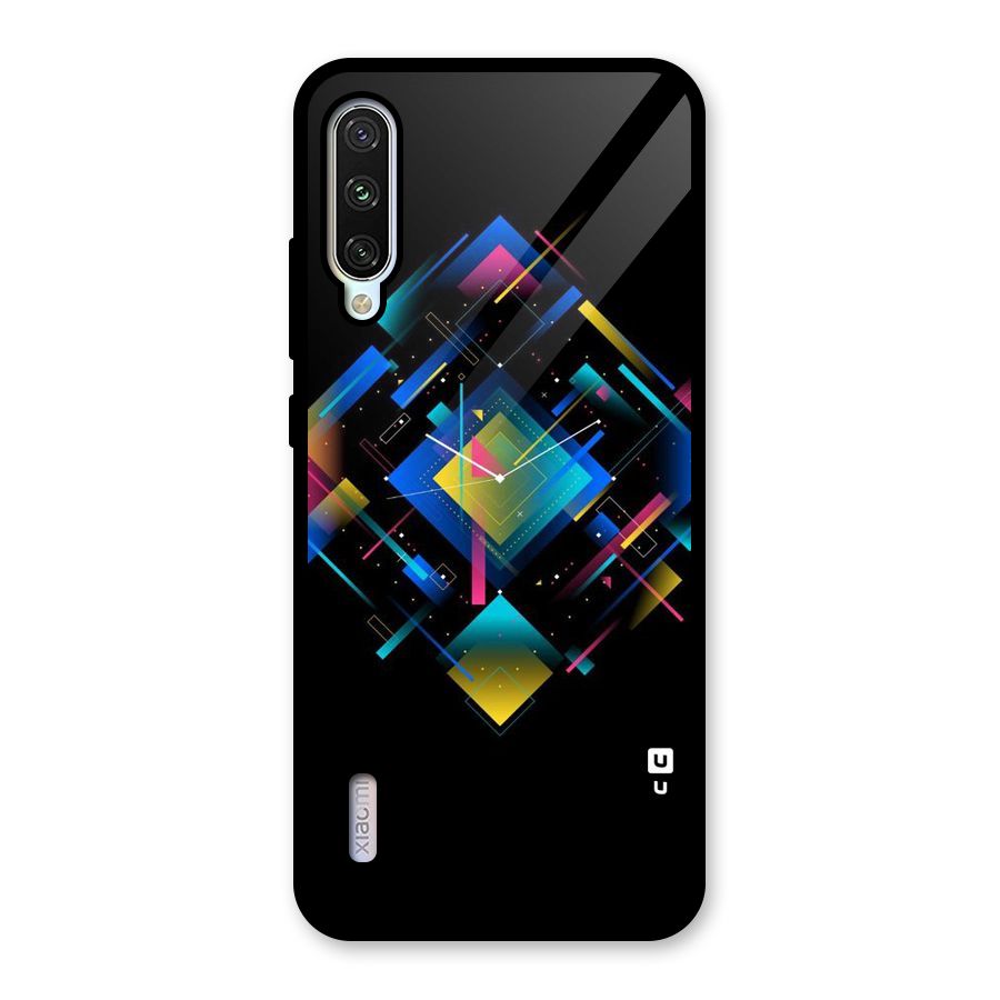 Abstract Clock Glass Back Case for Mi A3